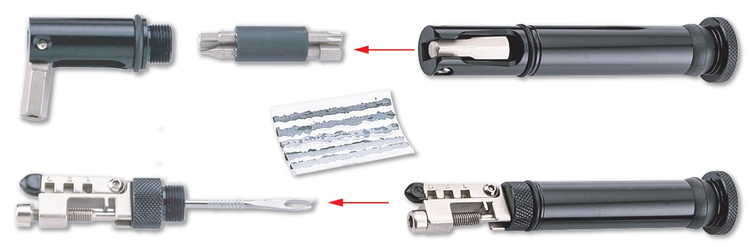 Handle bar end tools adjust & adapt a different size inside tube